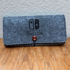 Nintendo Switch Slim Carry Case Pouch, Gray Felt